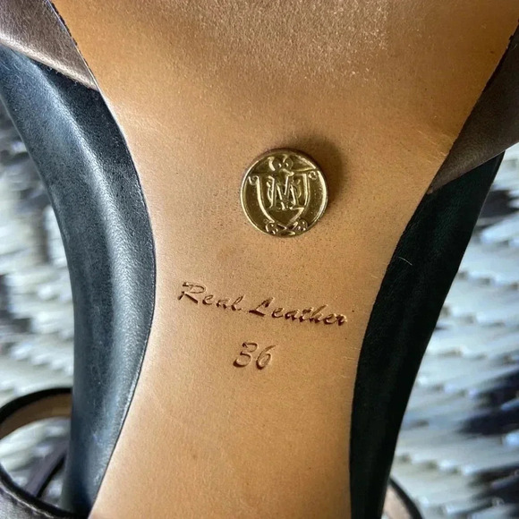 Massimo Dutti |  3 Tone- Double Strap Heels - Picture 8 of 12